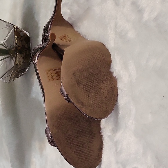 Mirrored Silver Evening Sandal Heels. - Picture 6 of 10